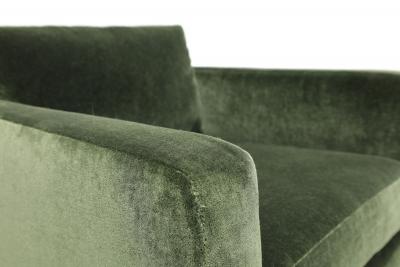 Harvey Probber Lounge Chairs Harvey Probber Style in Forest Green Mohair