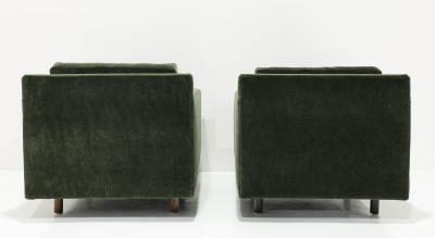 Harvey Probber Lounge Chairs Harvey Probber Style in Forest Green Mohair