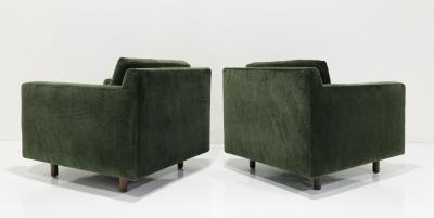 Harvey Probber Lounge Chairs Harvey Probber Style in Forest Green Mohair
