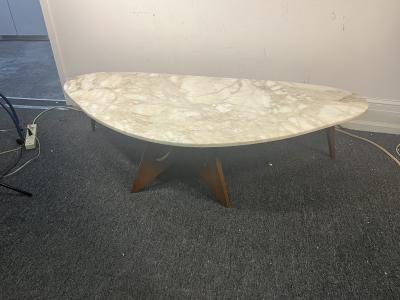 Harvey Probber MONUMENTAL MID CENTURY MARBLE BOOMERANG COFFEE TABLE