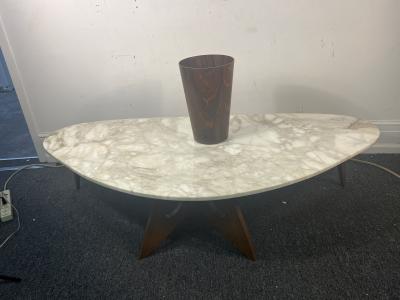 Harvey Probber MONUMENTAL MID CENTURY MARBLE BOOMERANG COFFEE TABLE
