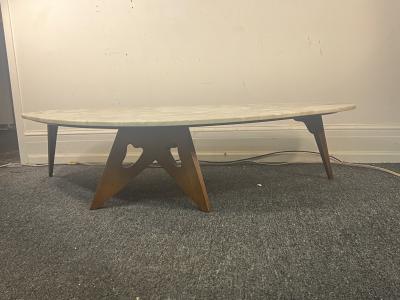 Harvey Probber MONUMENTAL MID CENTURY MARBLE BOOMERANG COFFEE TABLE