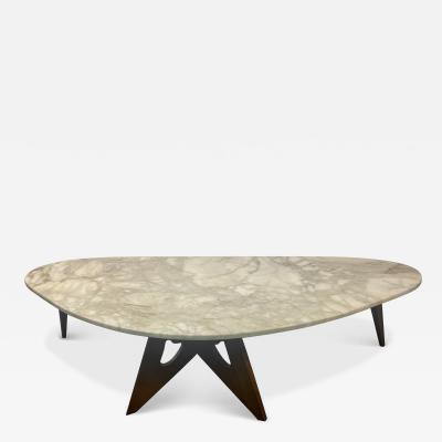 Harvey Probber MONUMENTAL MID CENTURY MARBLE BOOMERANG COFFEE TABLE