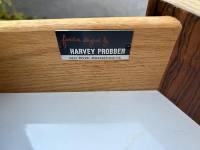 Harvey Probber Magnificent Harvey Probber Decagon Bar Cabinet Table Mid Century
