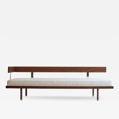 Harvey Probber Mahogany and Brass Daybed by Harvey Probber C 1950s