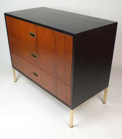 Harvey Probber Matching Pair of Three Drawer Chests by Harvey Probber