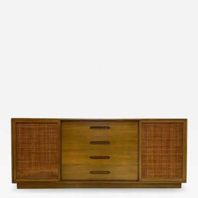 Harvey Probber Mid century Modern Harvey Probber Dresser in Bleached Mahogany Cane Doors