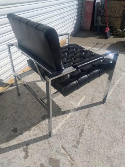 Harvey Probber Milo Baughman for Thayer Coggin Leather Lounge Chair