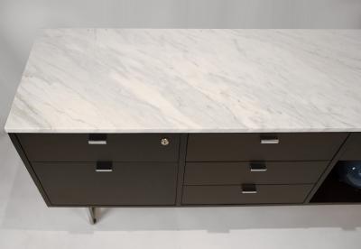 Harvey Probber Minimalist 1960s Harvey Probber Credenza with Calacatta Marble Top