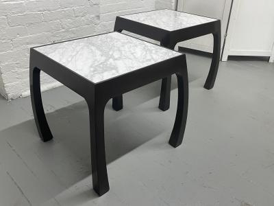 Harvey Probber Pair of Harvey Probber Marble Top End Tables