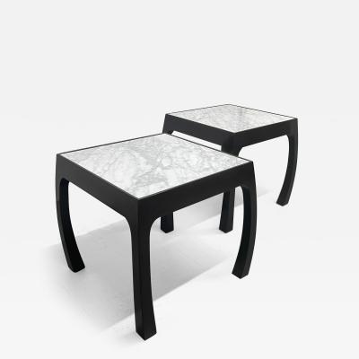 Harvey Probber Pair of Harvey Probber Marble Top End Tables