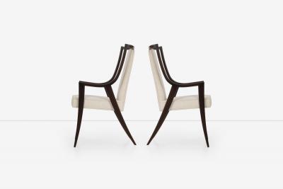 Harvey Probber Pair of Harvey Probber Saber Leg Pull Up Chairs 1960s