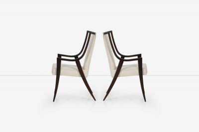 Harvey Probber Pair of Harvey Probber Saber Leg Pull Up Chairs 1960s