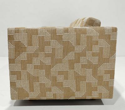 Harvey Probber Pair of Harvey Probber Tuxedo Sofas in Lee Jofa Upholstery