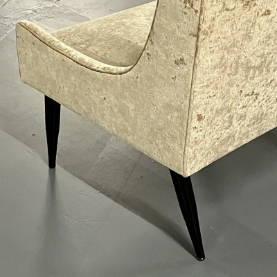 Harvey Probber Pair of Mid Century Modern Slipper Lounge Chairs Harvey Probber Style American