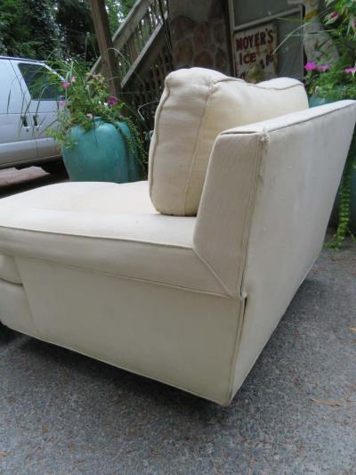 Harvey Probber Rare Pair of Harvey Probber Lounge Chairs and Ottoman Mid Century Modern