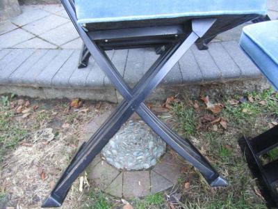 Harvey Probber Set of Six Harvey Probber Ebonized X Base Dining Chairs Mid Century Modern