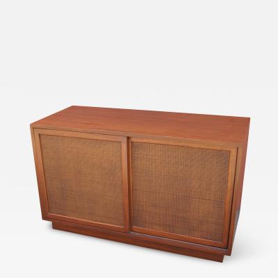 Harvey Probber Small Cabinet with Cane Doors by Harvey Probber
