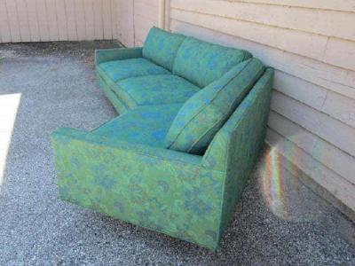 Harvey Probber Stunning 2 Piece Harvey Probber Sectional Sofa Mid century