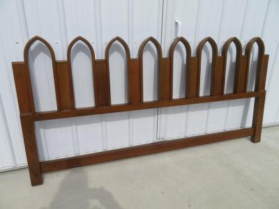 Harvey Probber Stunning Cathedral Style Walnut Kingsize Headboard Mid Century Modern