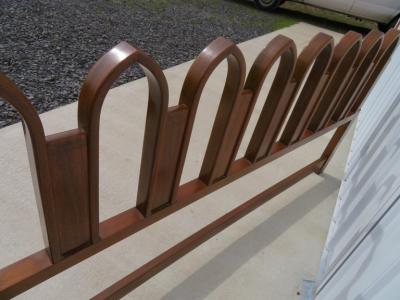 Harvey Probber Stunning Cathedral Style Walnut Kingsize Headboard Mid Century Modern