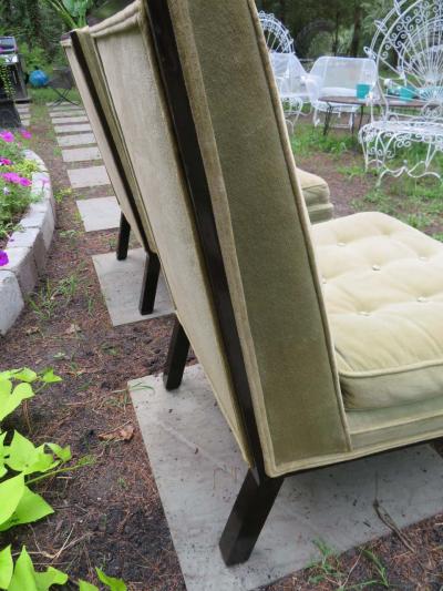 Harvey Probber Stunning Pair of Harvey Probber Chunky Leg Slipper Chair Mid Century Modern