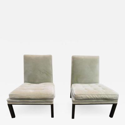 Harvey Probber Stunning Pair of Harvey Probber Chunky Leg Slipper Chair Mid Century Modern