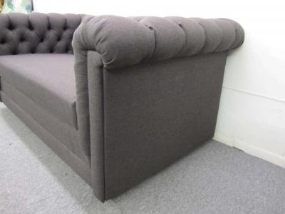 Harvey Probber Stylish Pair of Probber Style Chesterfield Loveseat Sofas Mid Century Modern