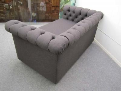 Harvey Probber Stylish Pair of Probber Style Chesterfield Loveseat Sofas Mid Century Modern