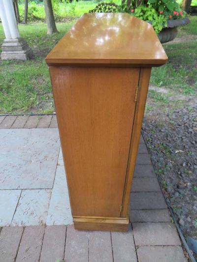 Harvey Probber Stylish Slim Harvey Probber Style Midcentury Trefoil Design Console Cabinet