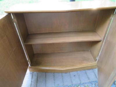Harvey Probber Stylish Slim Harvey Probber Style Midcentury Trefoil Design Console Cabinet