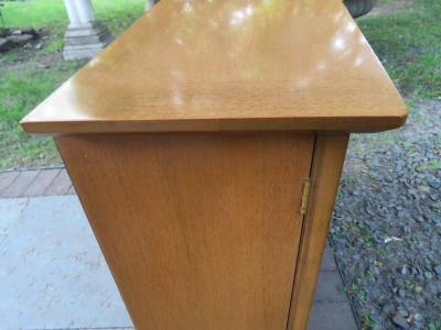 Harvey Probber Stylish Slim Harvey Probber Style Midcentury Trefoil Design Console Cabinet