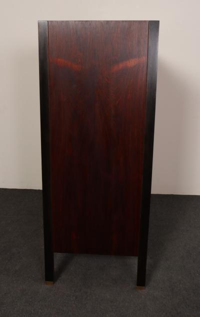Harvey Probber Vintage Six Drawer Rosewood and Mahogany Highboy Chest Dresser by Harvey Probber