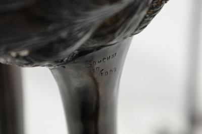 Hattakitkosol Somchai Large Bronze Flamingo Bird Sculptures by Hattakitkosol Somchai Stamped