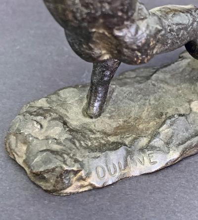 Hauling the Net Art Deco Bronze