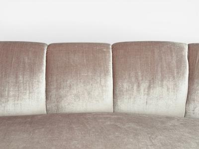 Haute House Large Audrey Channel Sofa Purple Fabric Giltwood 21st c 