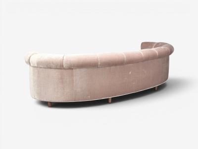 Haute House Large Audrey Channel Sofa Purple Fabric Giltwood 21st c 