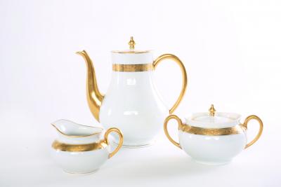 Haviland Limoges Gilt Porcelain Coffee Tea Service for 12