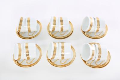 Haviland Limoges Gilt Porcelain Coffee Tea Service for 12