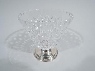 Hawkes Midcentury Modern Sterling Silver and Cut Glass Creamer Sugar