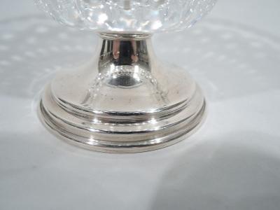 Hawkes Midcentury Modern Sterling Silver and Cut Glass Creamer Sugar