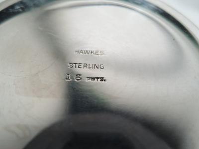 Hawkes Midcentury Modern Sterling Silver and Cut Glass Creamer Sugar