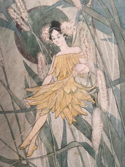 Hazel Frazee Fairy in the Pussy Willows with Baby and Spider Web Fantasy Childrens Book