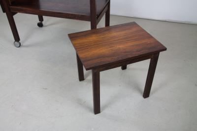 Heals and Son Ltd English Rosewood Bar Cart and Tables by Heals
