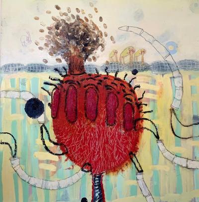 Heather Wilcoxon Heather Wilcoxon Blow Out Oil on Board 2007