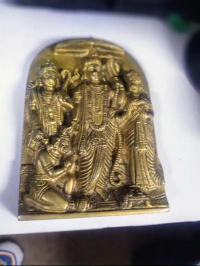 Heavy Brass Cast Ram Darbar Plaque