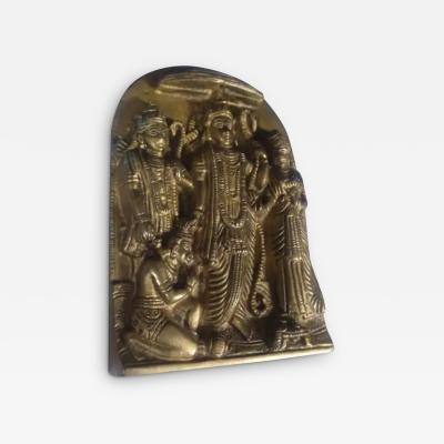 Heavy Brass Cast Ram Darbar Plaque