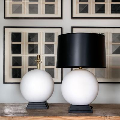 Heavy Round Plaster Table Lamp