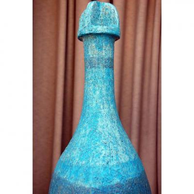 Heavy Terra Cotta Folk Art Sculpture