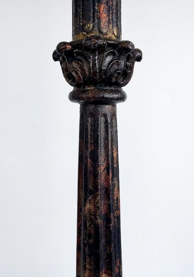 Heavy Traditional Spanish Colonial Revival Style Floor Lamps Pair